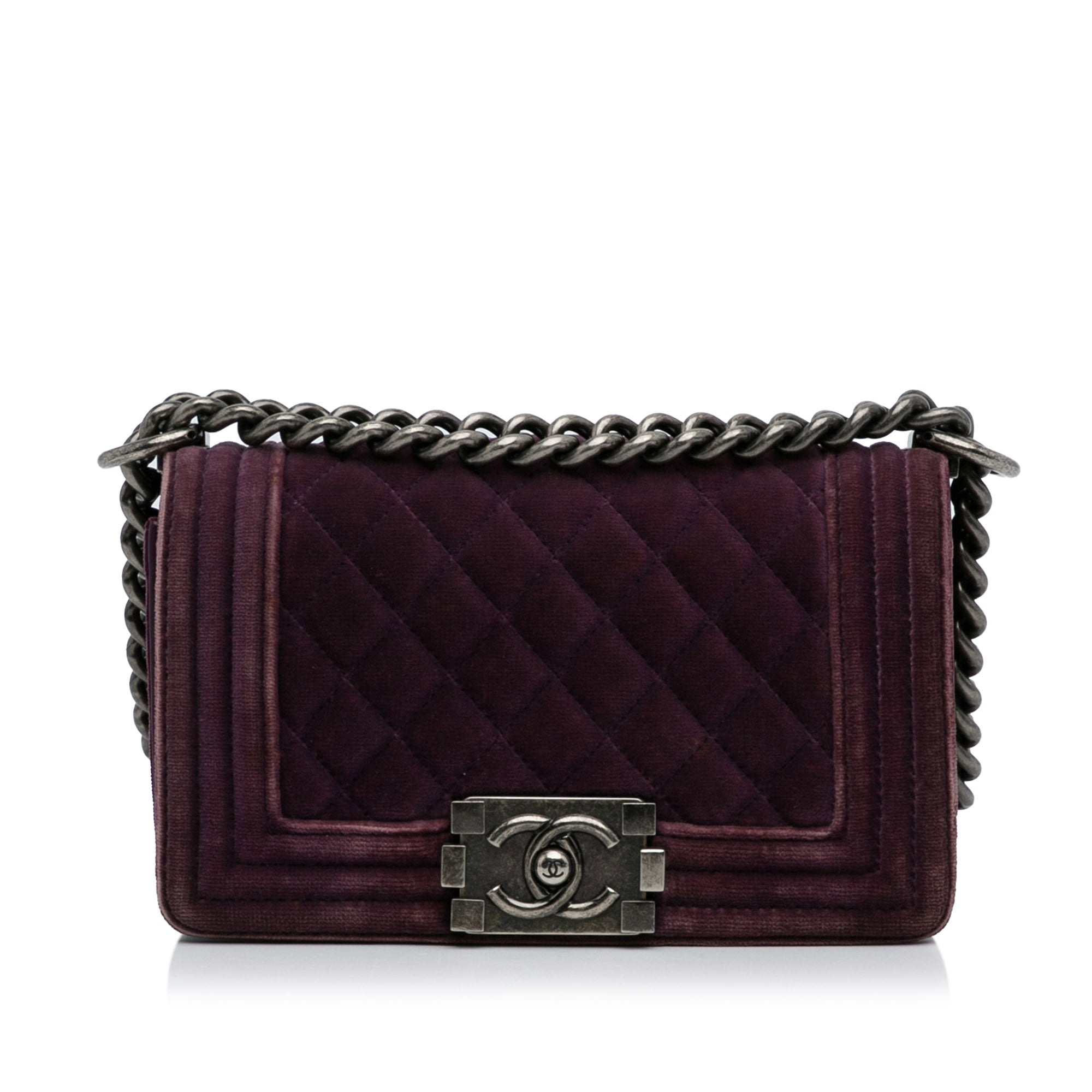 Purple Chanel Small Boy Velvet Flap Bag – Designer Revival