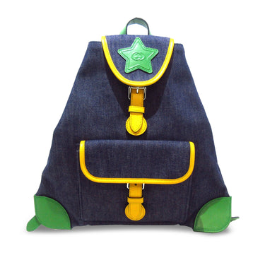 Blue Gucci Kids Denim Backpack - Designer Revival