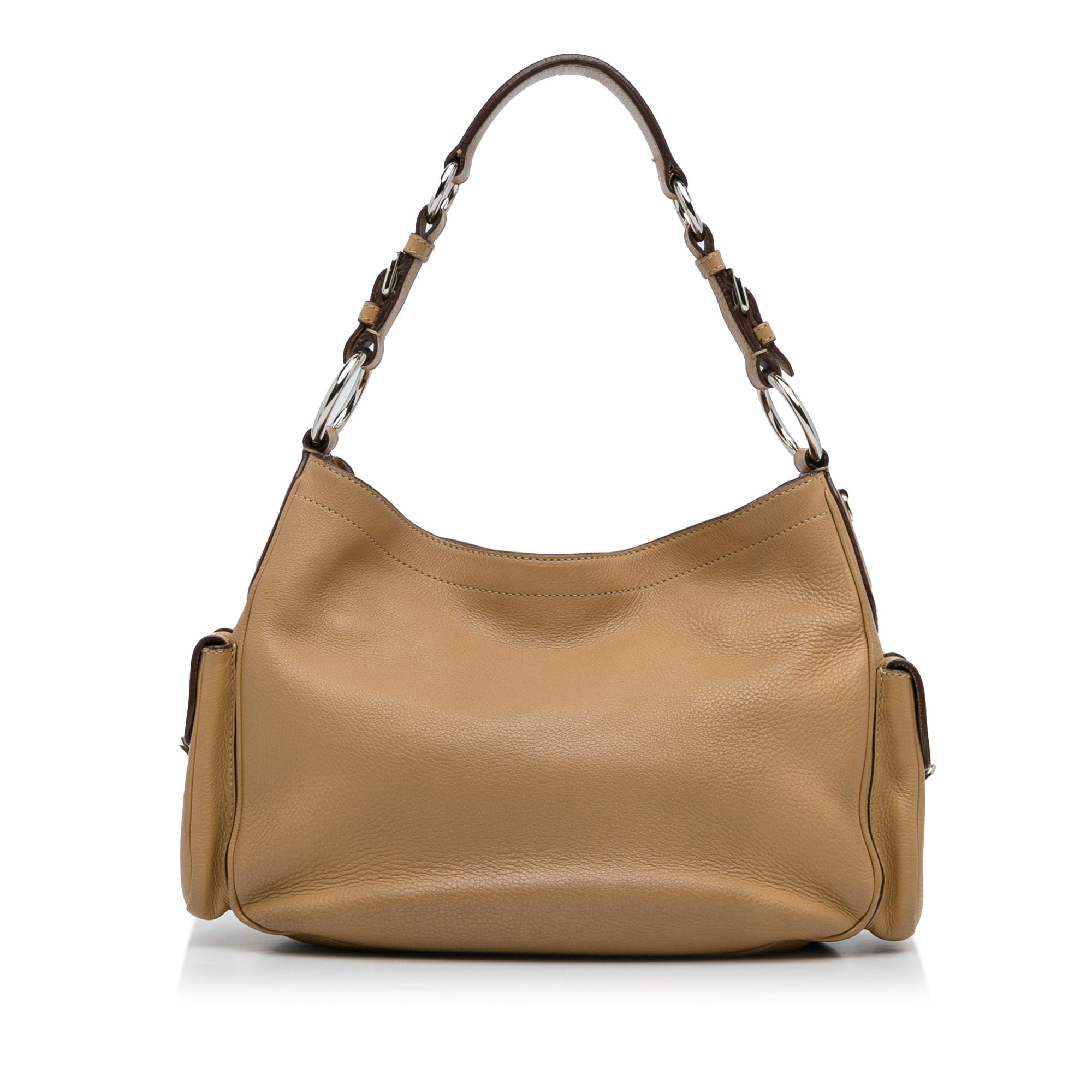 Brown Prada Vitello Daino Shoulder Bag – Designer Revival