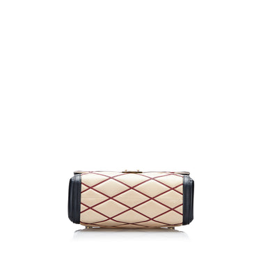 Beige Louis Vuitton Malletage Pochette Flap Bag - Designer Revival