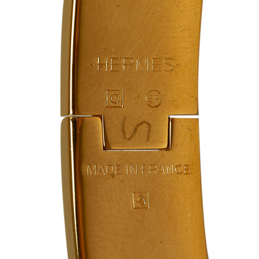 Gold Hermes Clic Clac H Bracelet
