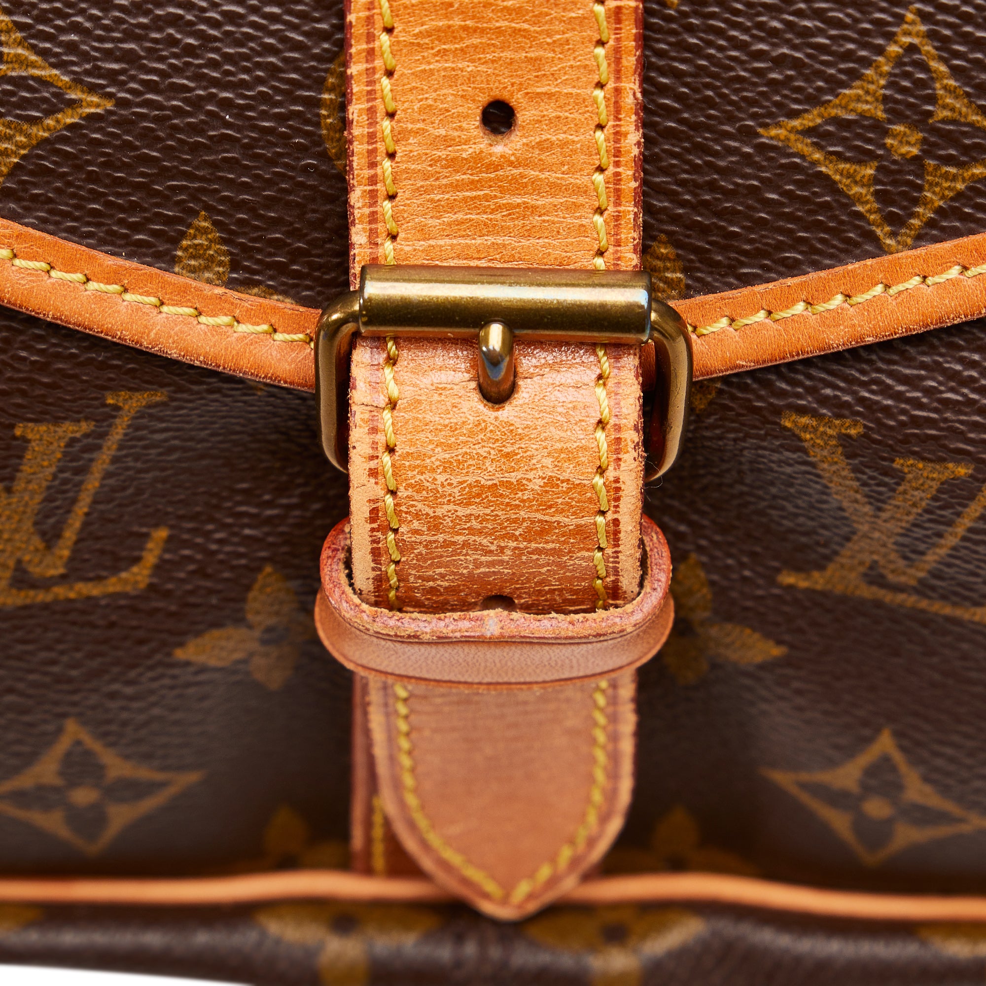 Brown Louis Vuitton Monogram Saumur 35 Crossbody Bag – Designer