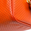 Orange Prada Racer Perforated Leather Shoulder Bag