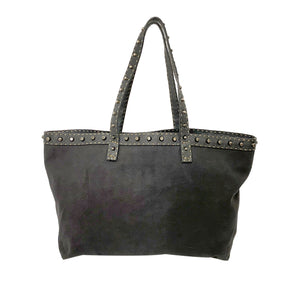 Black Fendi Studded Selleria Tote Bag