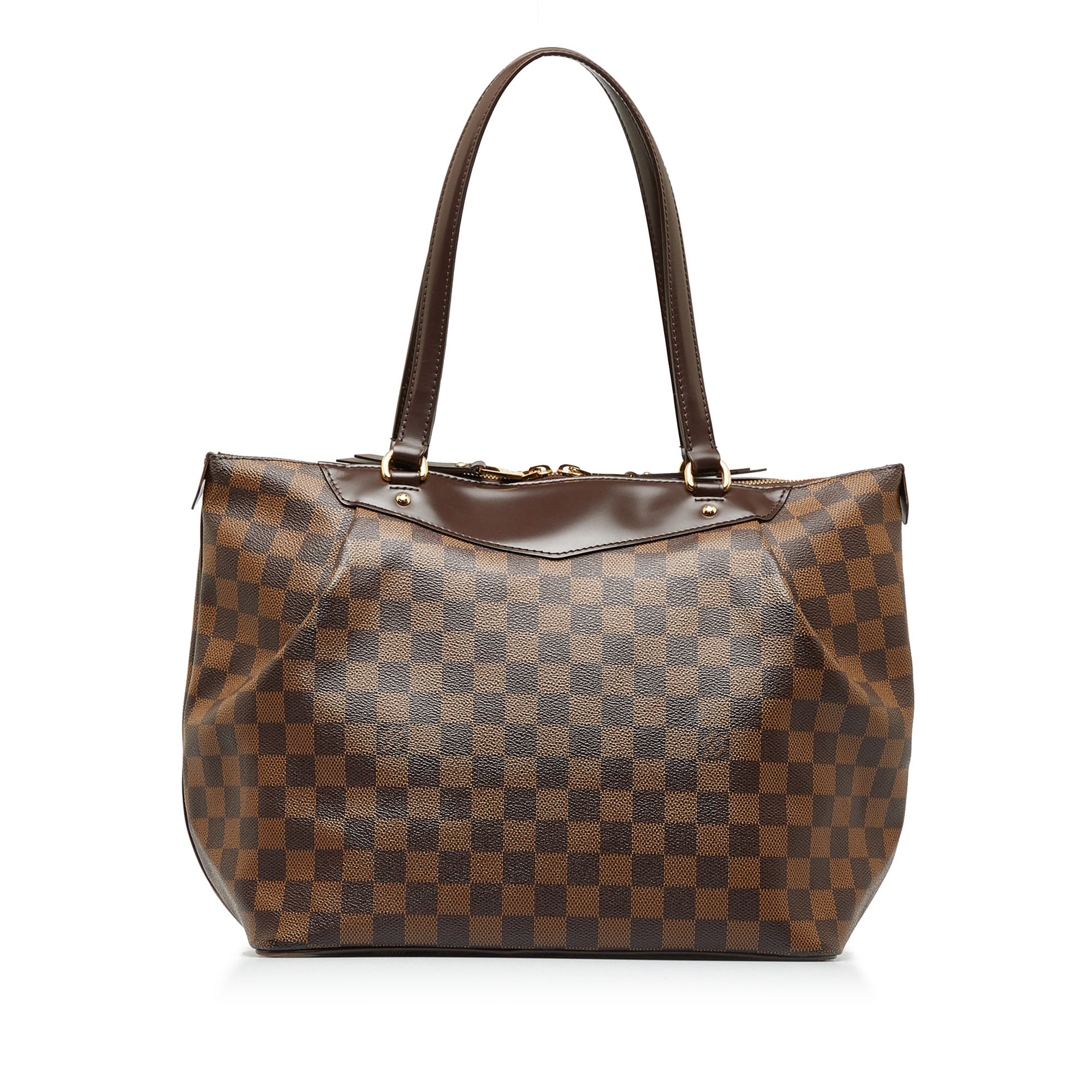 Louis Vuitton Damier Ebene Canvas Leather Westminster Shoulder Bag