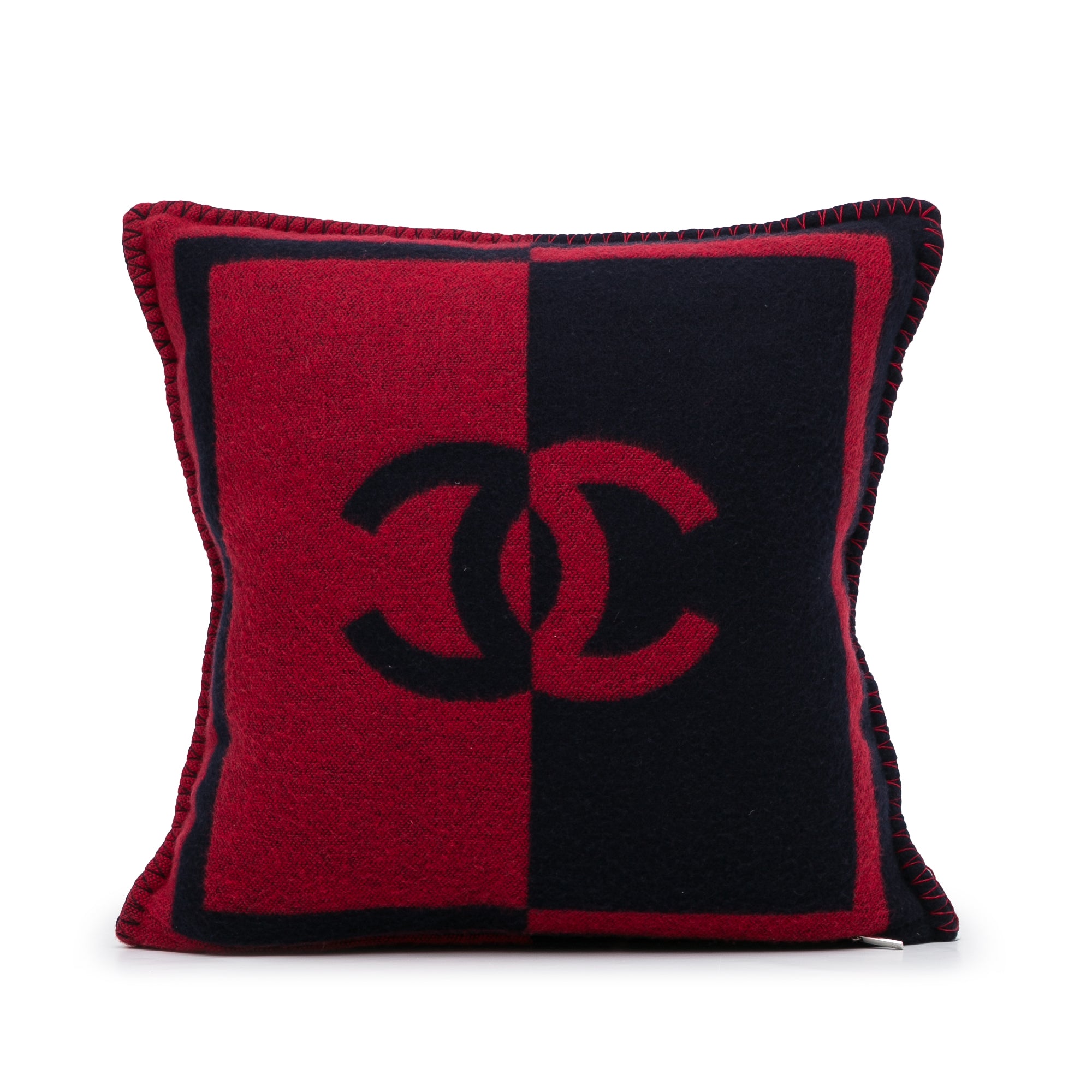 Red Chanel CC Pillow