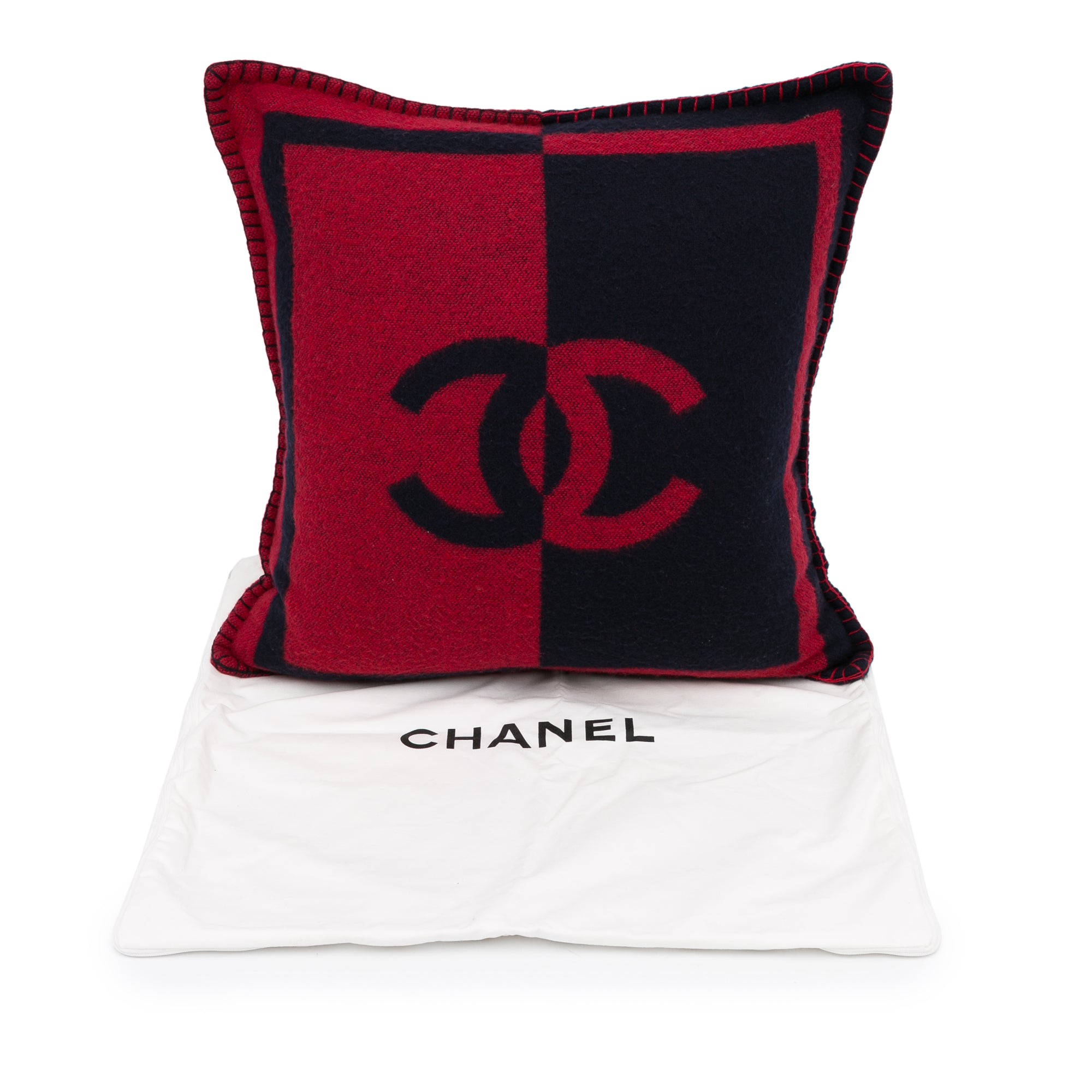 Red Chanel CC Pillow