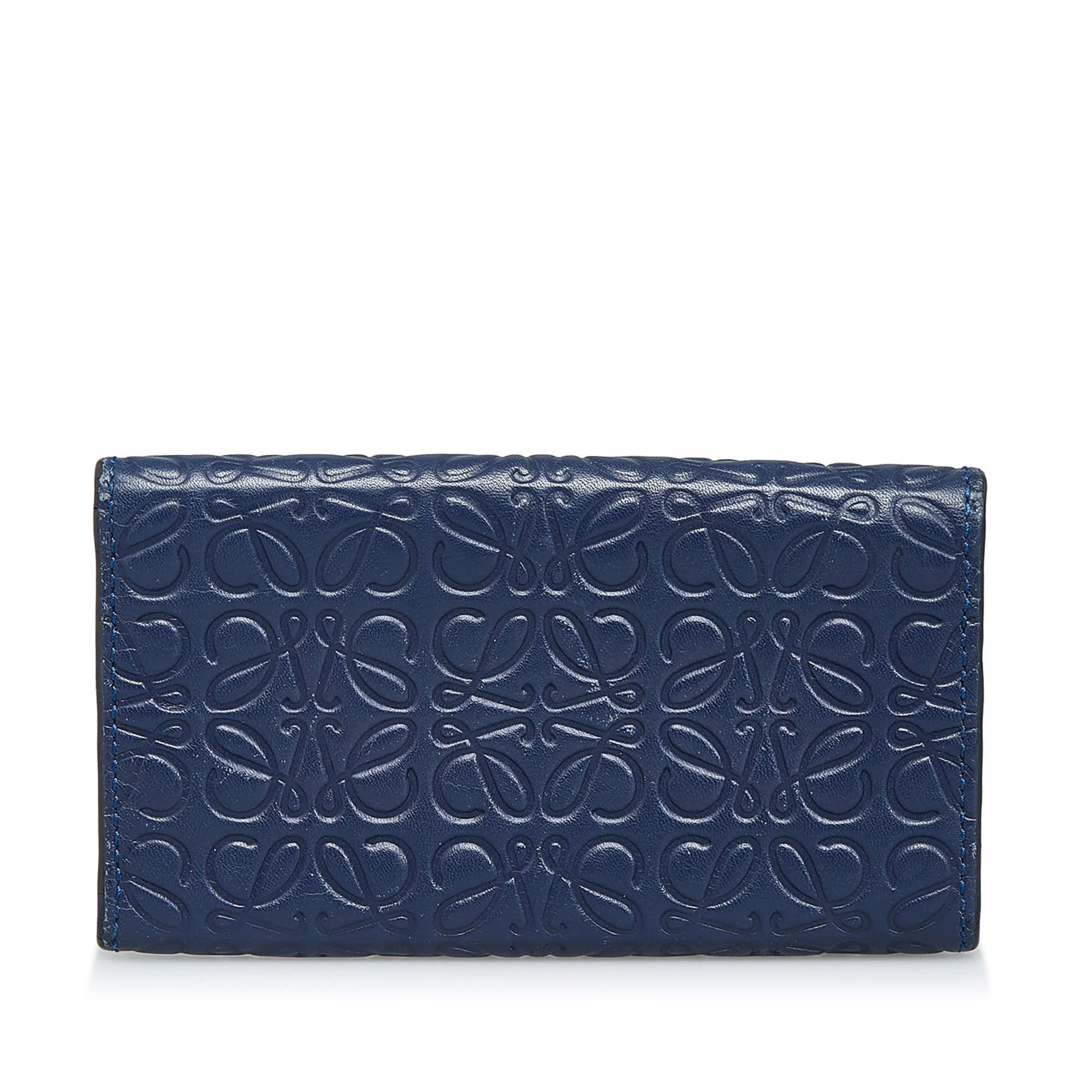 Blue Loewe Anagram Leather Key Holder – Designer Revival