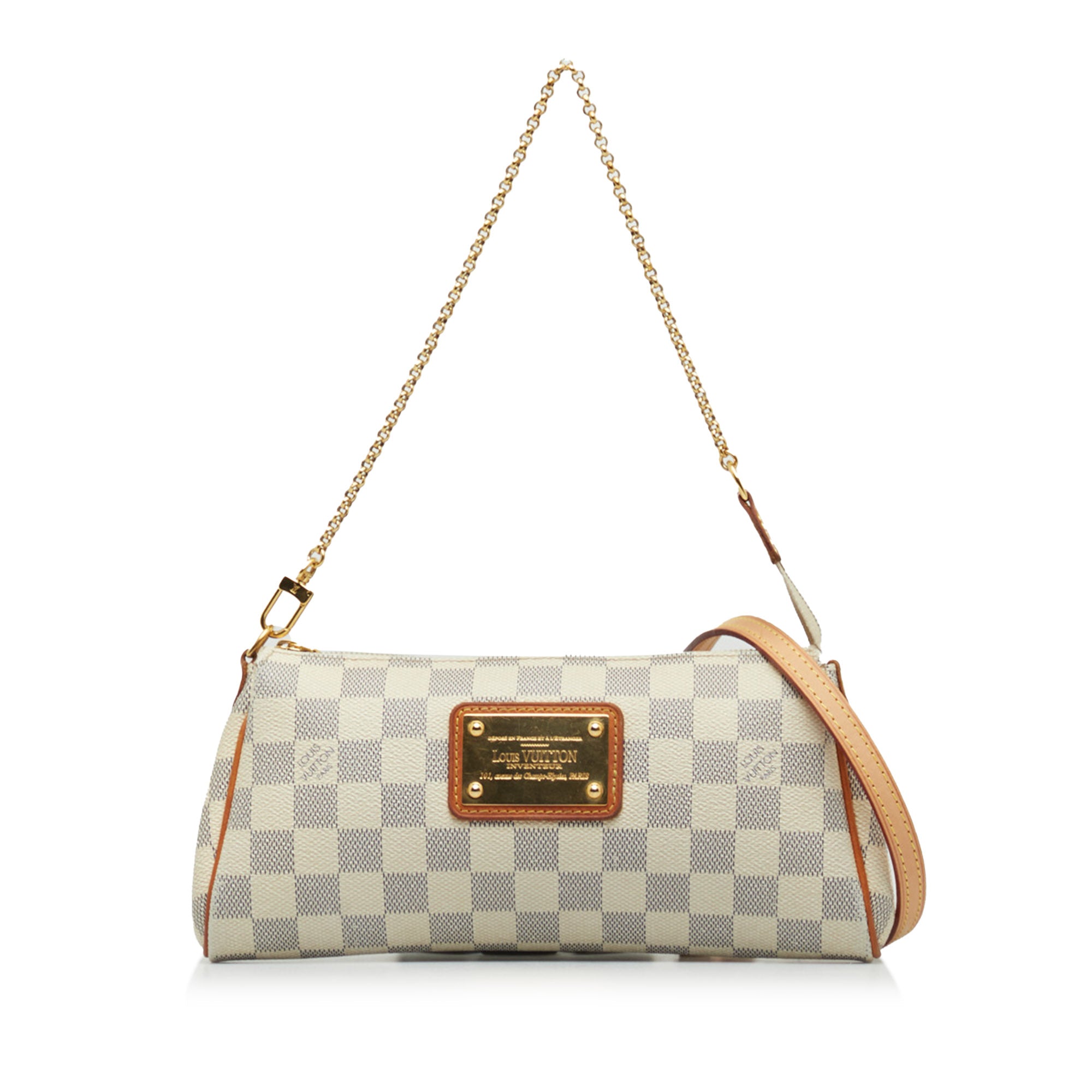 Louis Vuitton Eva Damier Azur Clutch Crossbody Bag