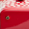 Red Louis Vuitton Monogram Vernis Kusama Infinity Dots Lockit MM Tote Bag
