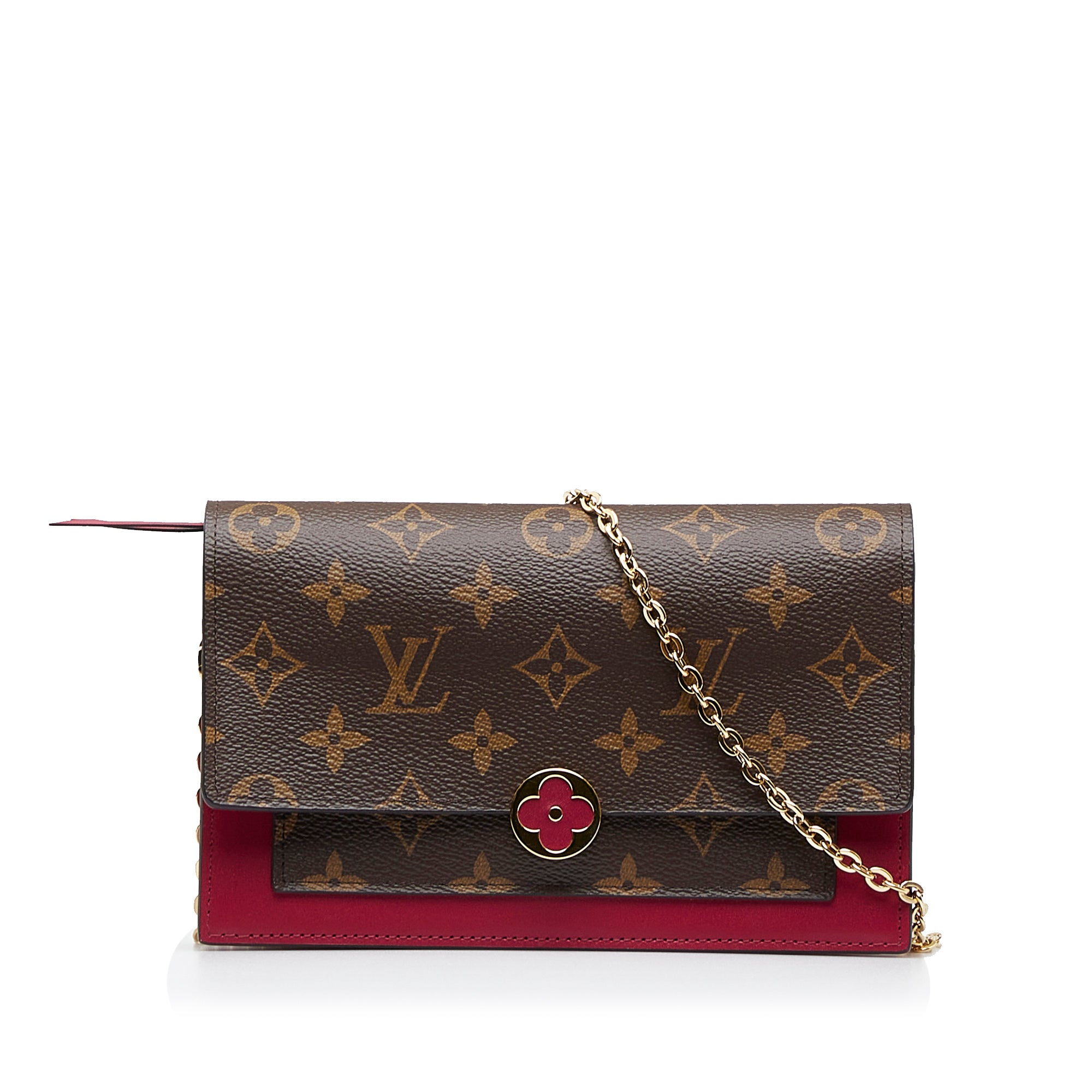 Brown Louis Vuitton Monogram Flore Wallet On Chain Crossbody Bag – Designer  Revival