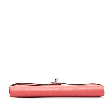 Pink Hermes Chevre Classic Kelly Wallet - Designer Revival