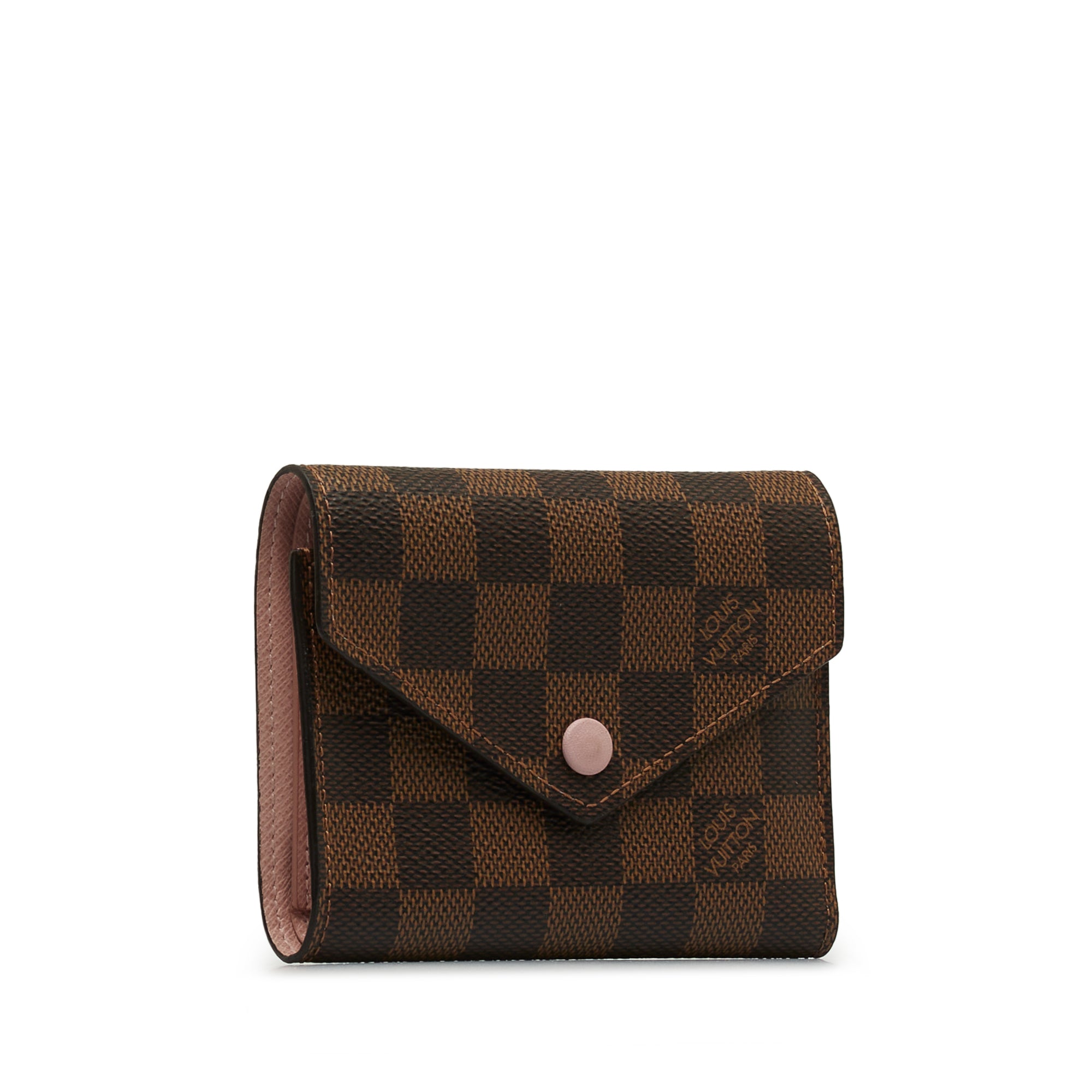 Brown Louis Vuitton Damier Ebene Victorine Small Wallets – Designer Revival