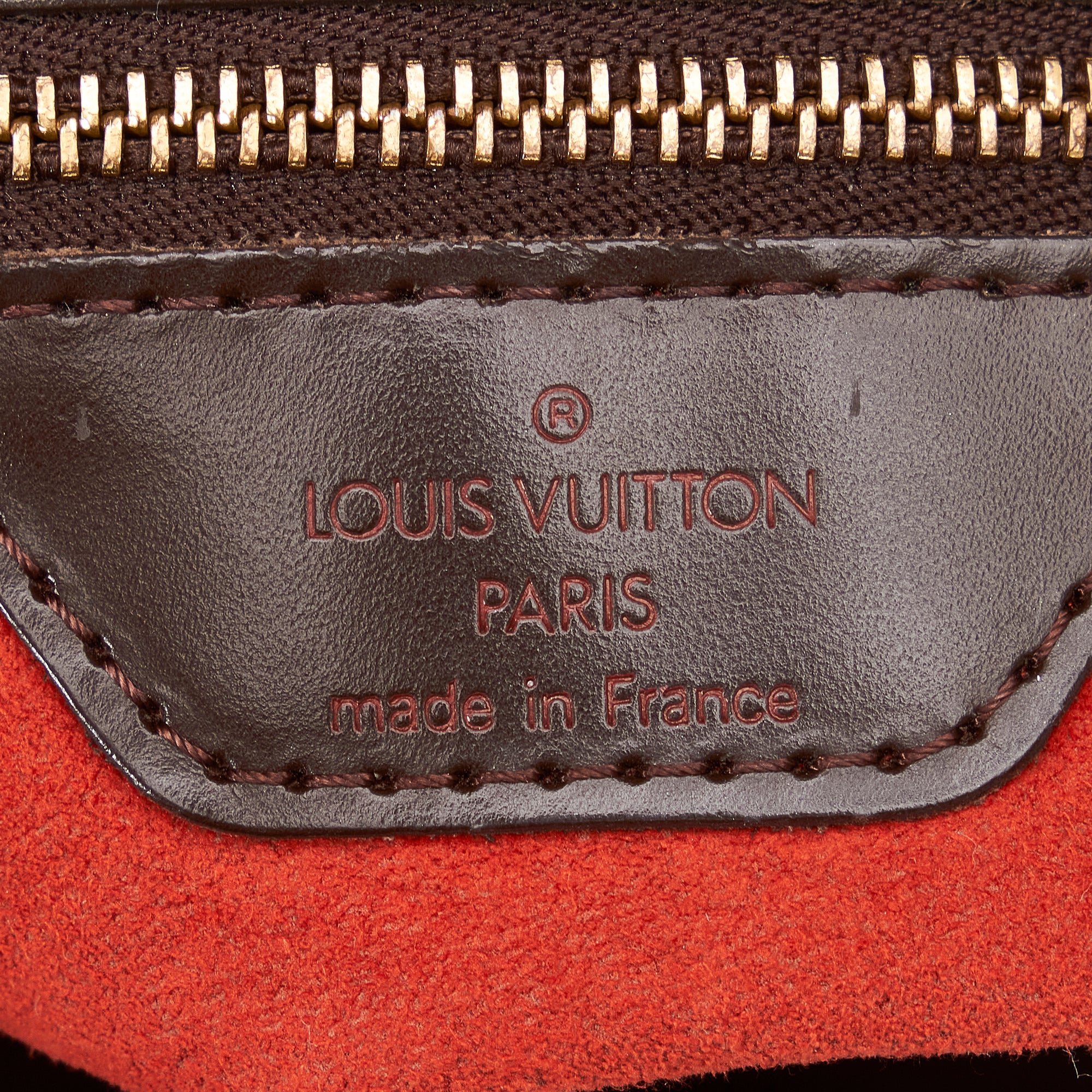 Authenticated Louis Vuitton Damier Ebene Venice Sac Plat Brown