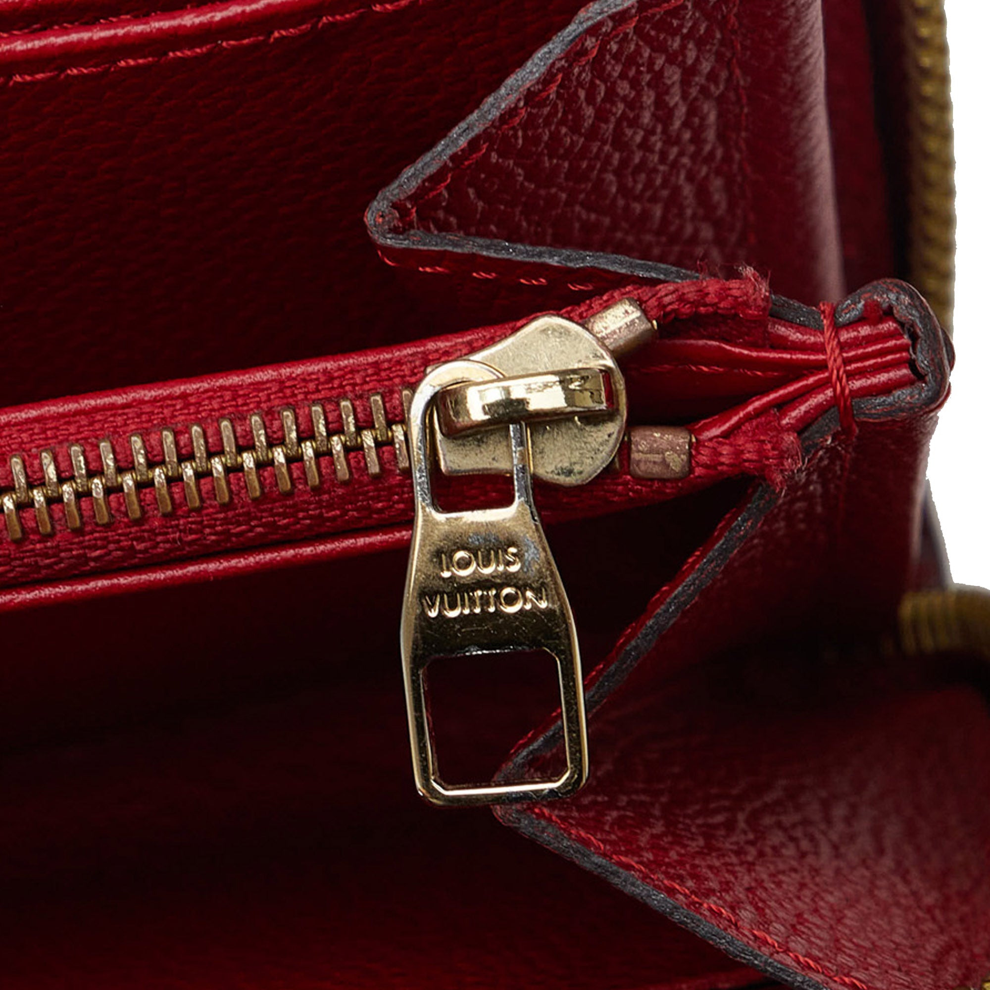 What Goes Around Comes Around Louis Vuitton Red Empreinte Ab Zippy