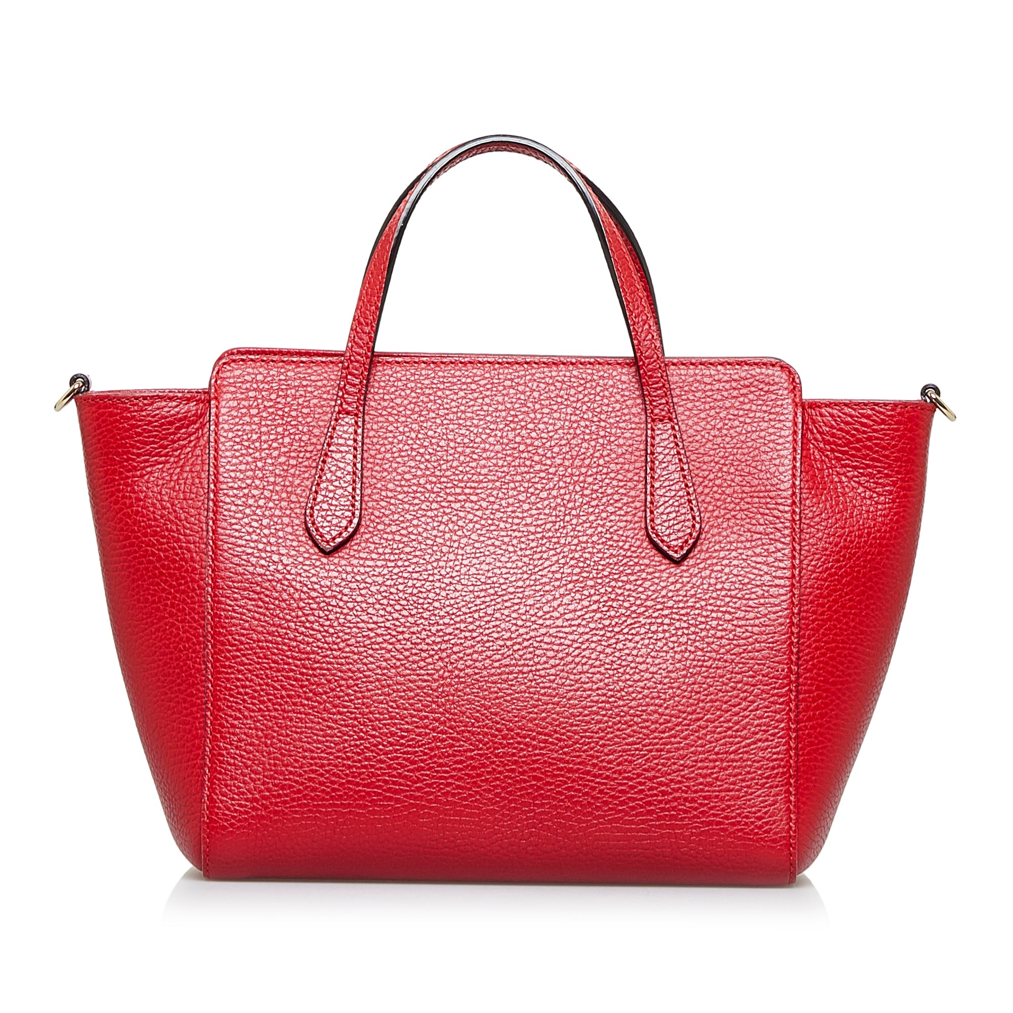Gucci Swing Mini Leather Top Handle Bag in Red
