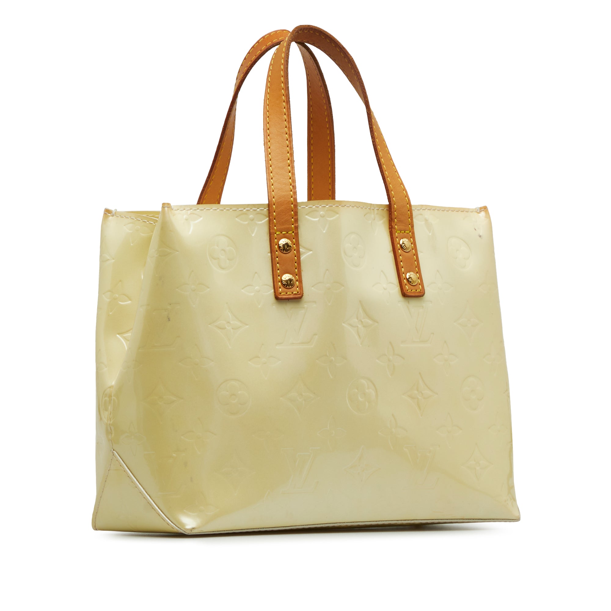 Louis Vuitton Louis Vuitton White Vernis Leather Reade PM Handbag