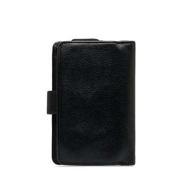 Black Chanel Camellia Leather Wallet - Designer Revival