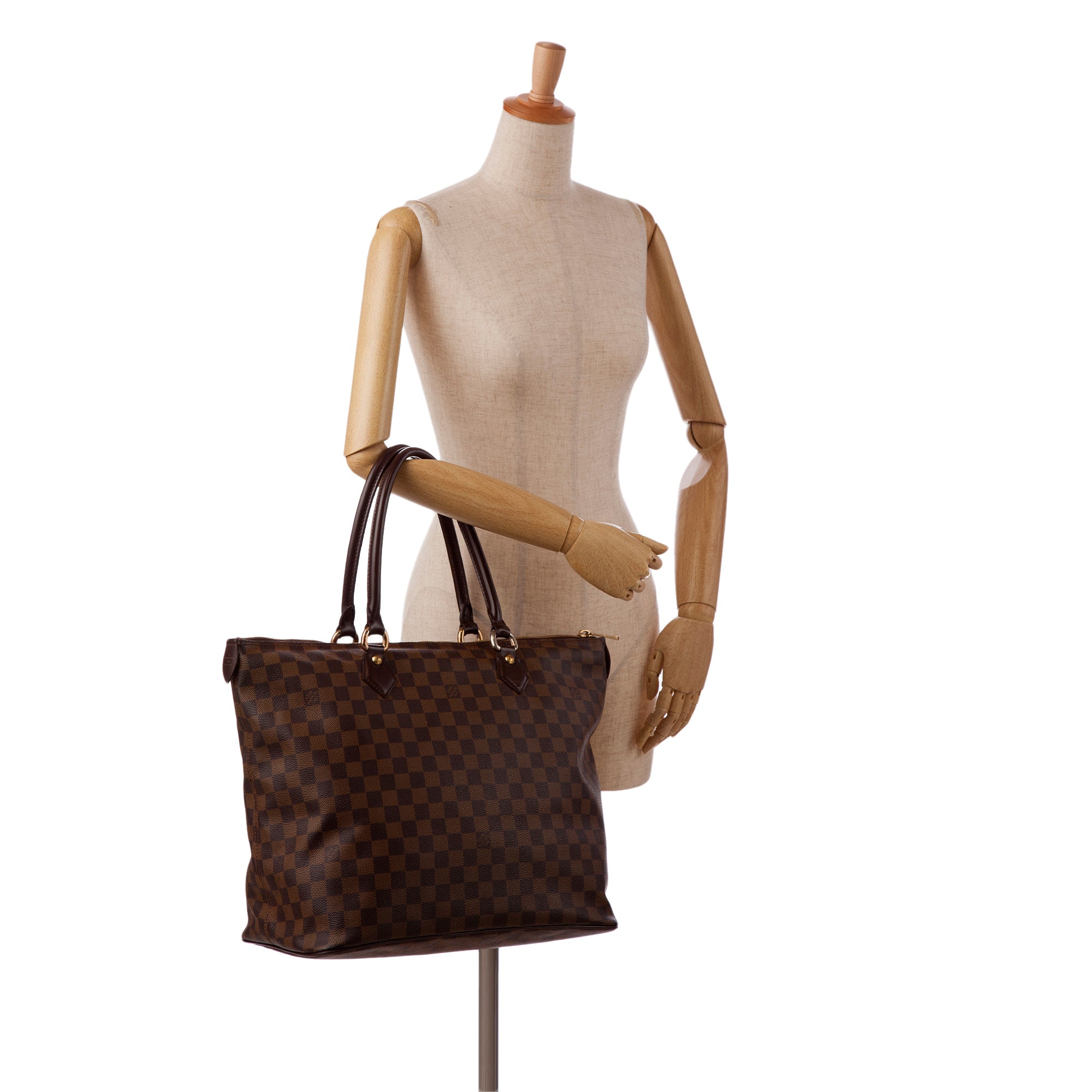Brown Louis Vuitton Damier Ebene Saleya GM Tote Bag – Designer Revival