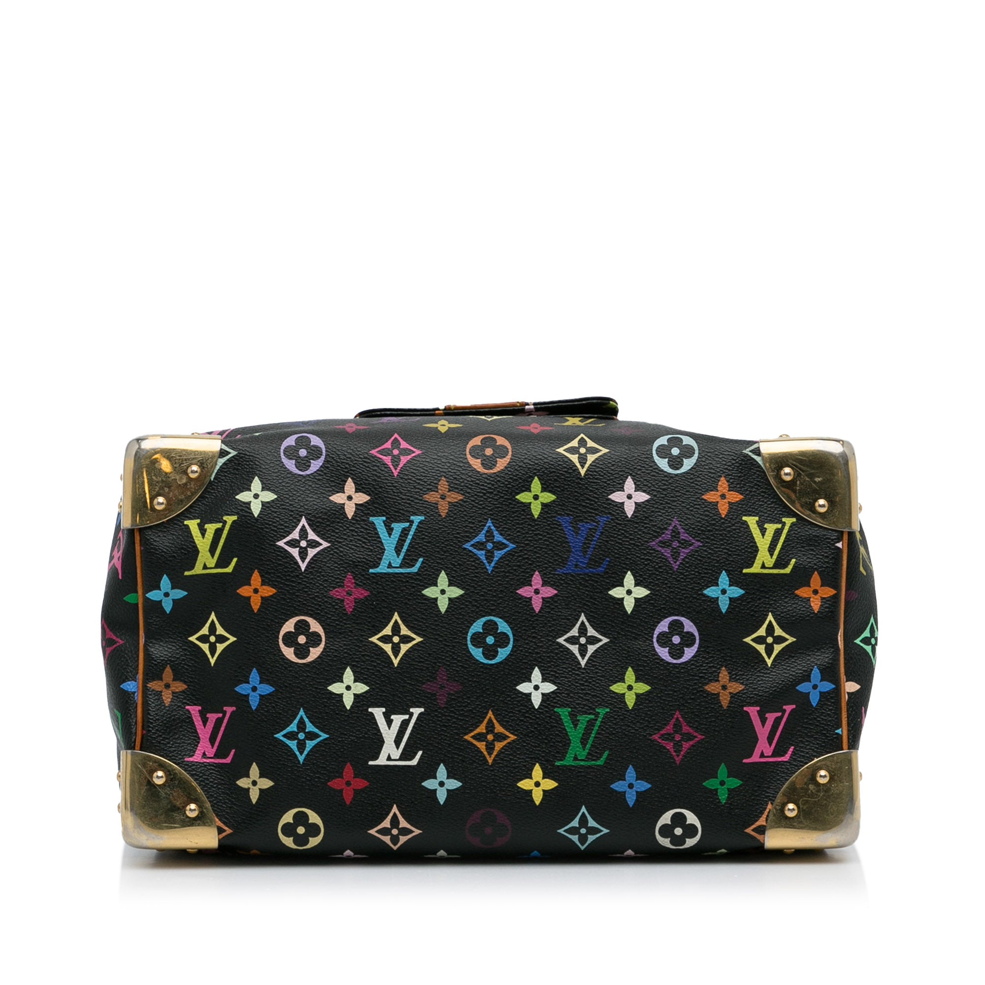 Louis Vuitton, Bags, Louis Vuitton Black Multicolor Speedy 3 Bag