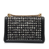 Black Dolce&Gabbana Houndstooth Tweed Chain Devotion Crossbody Bag