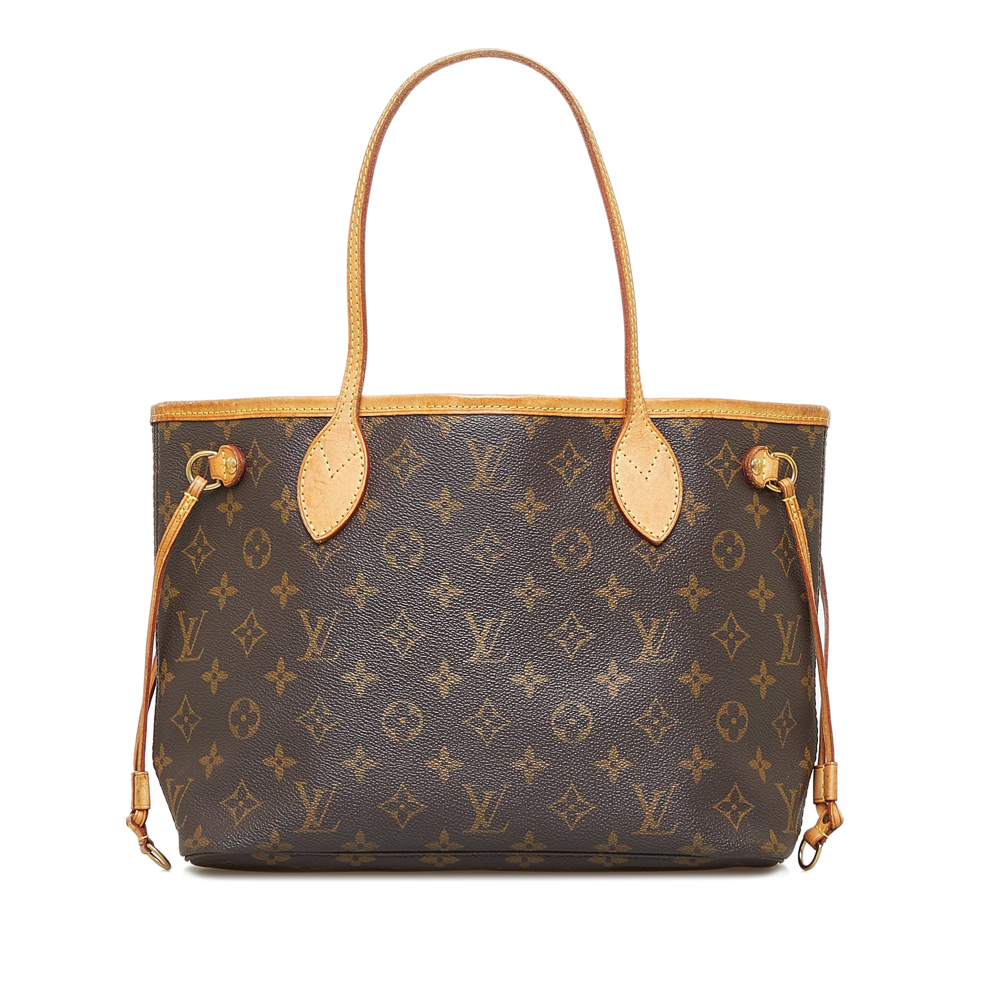 Louis+Vuitton+Neverfull+Beige+Interior+Tote+PM+Brown+Canvas for