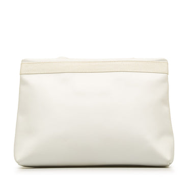 White Ferragamo Vara Leather Crossbody Bag - Designer Revival