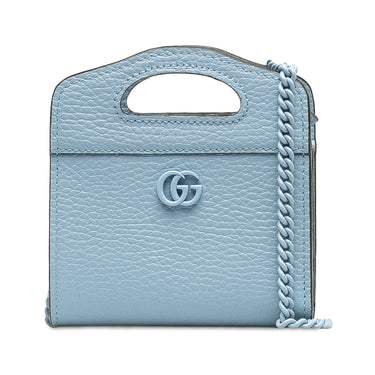 Blue Gucci GG Marmont Satchel - Designer Revival