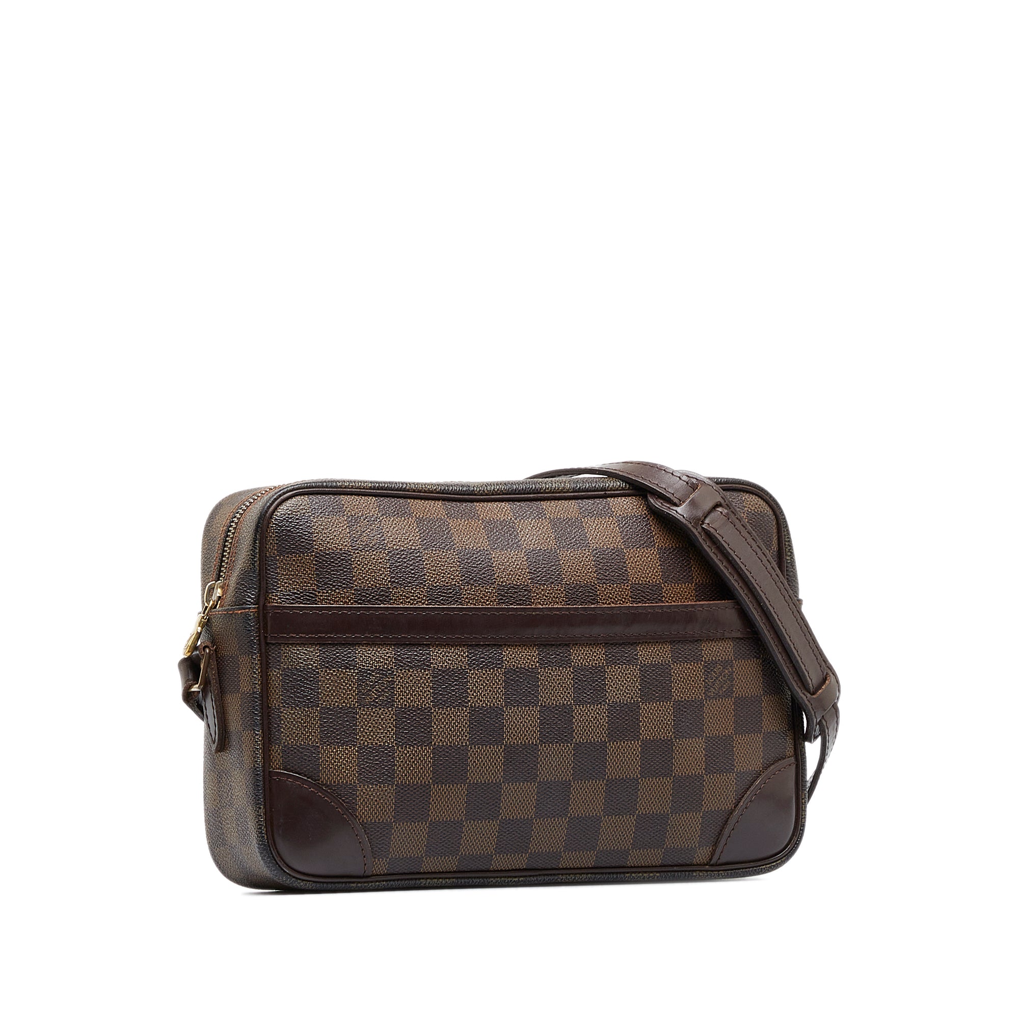 Brown Louis Vuitton Damier Ebene Trocadero 27 Crossbody Bag