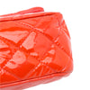 Orange Chanel Medium Classic Patent Double Flap Bag