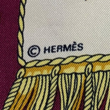 White Hermes Vue de Carrosse de la Galere la Reale Silk Scarf Scarves