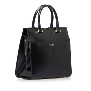 Black Saint Laurent Uptown Handbag Satchel - Designer Revival
