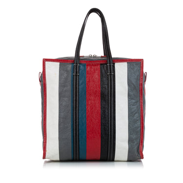 Multi Balenciaga Bazar Shopper Lambskin Leather Tote Bag - Designer Revival