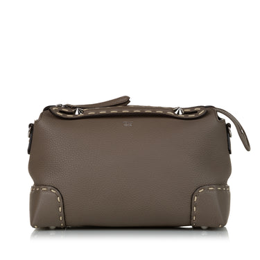 Gray Fendi Small By The Way Leather Satchel
