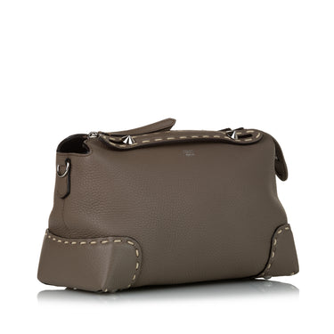 Taupe Fendi Small By The Way Leather Satchel - Designer Revival