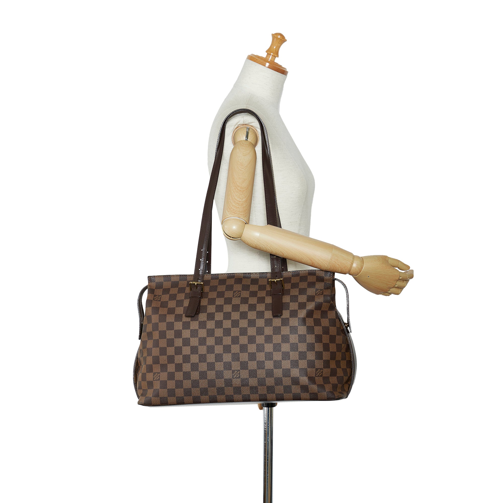 Louis Vuitton Chelsea Damier Ebene Shoulder Bag Brown