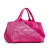 Pink Prada Canapa Logo Satchel