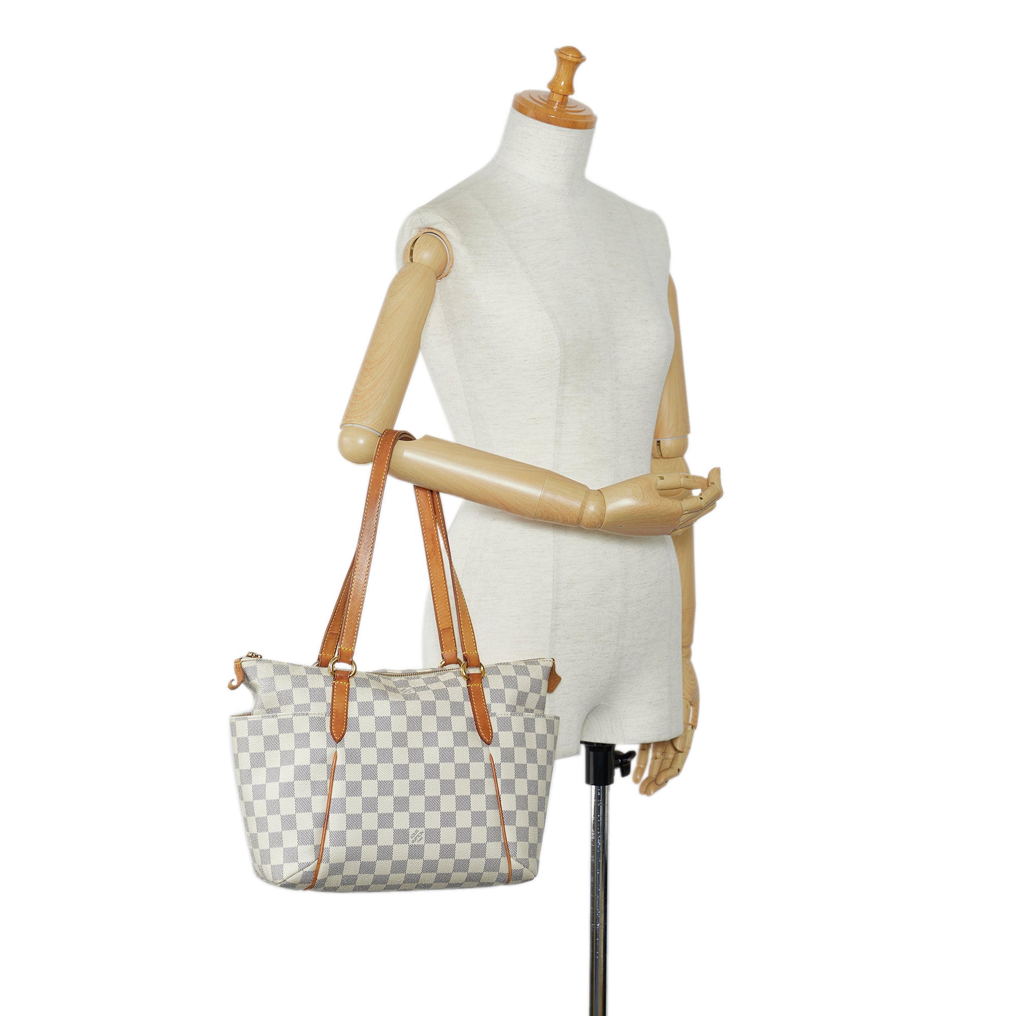 White Louis Vuitton Damier Azur Totally PM Shoulder Bag – Designer Revival