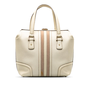 White Gucci Leather Treasure Handbag - Designer Revival