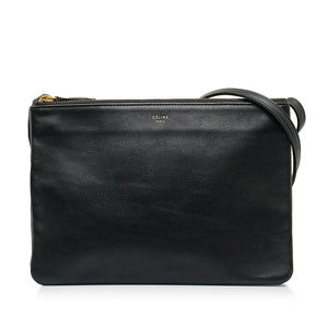 Black Celine Large Trio Crossbody Bag