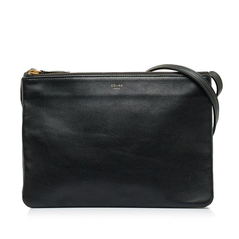 Black Celine Large Trio Crossbody Bag