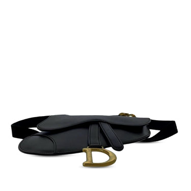 Black Dior Leather Saddle Satchel - Designer Revival