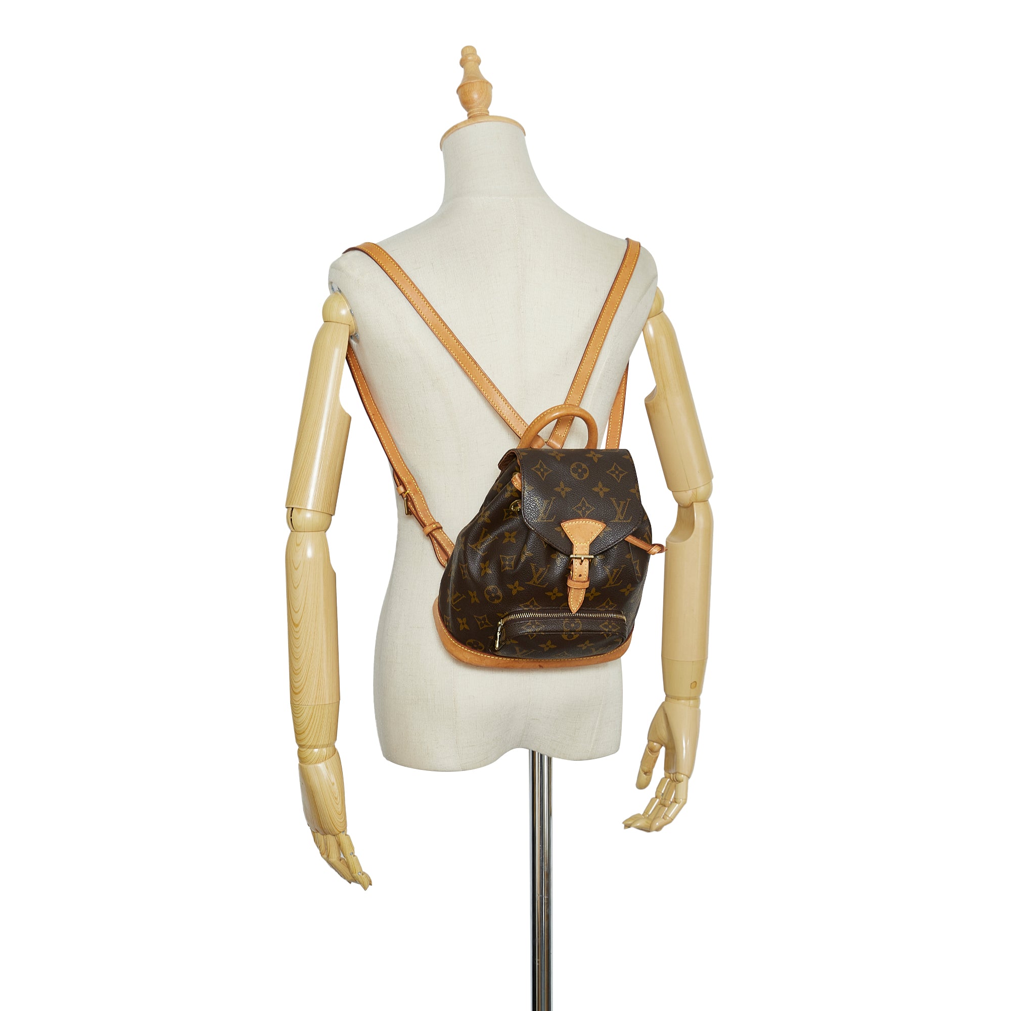 Montsouris backpack Louis Vuitton Brown in Cotton - 35579923