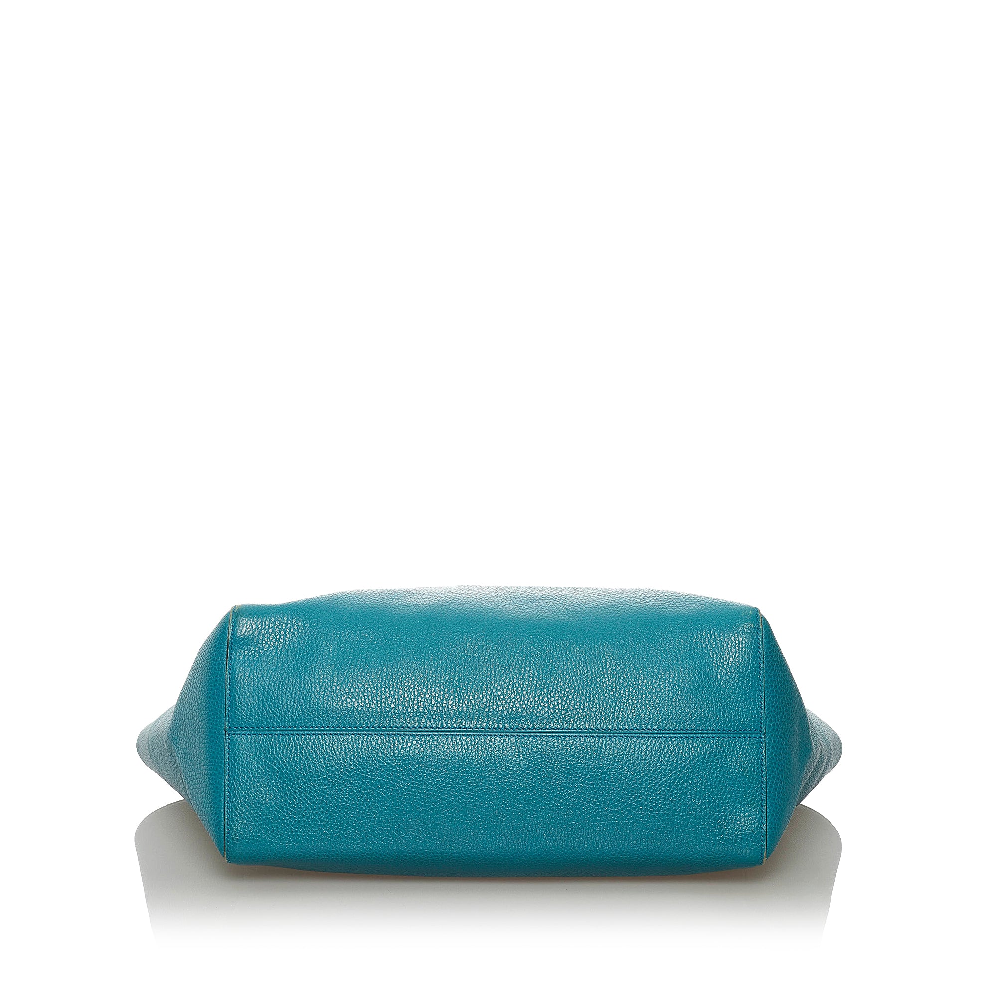 Blue Gucci Medium Swing Leather Tote Bag - Designer Revival