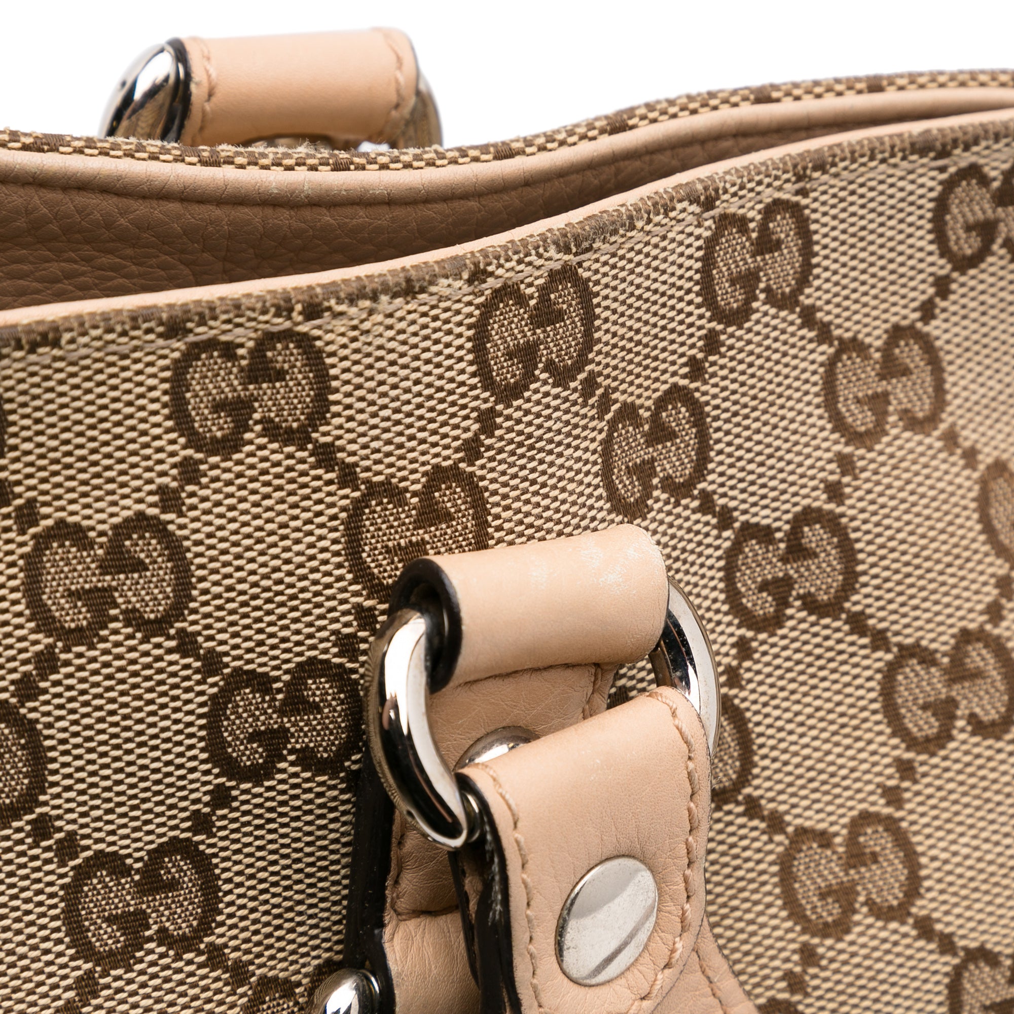 Gucci Hobo Bag Sale | Gold GG Bit Canvas Satchel | BagBuyBuy