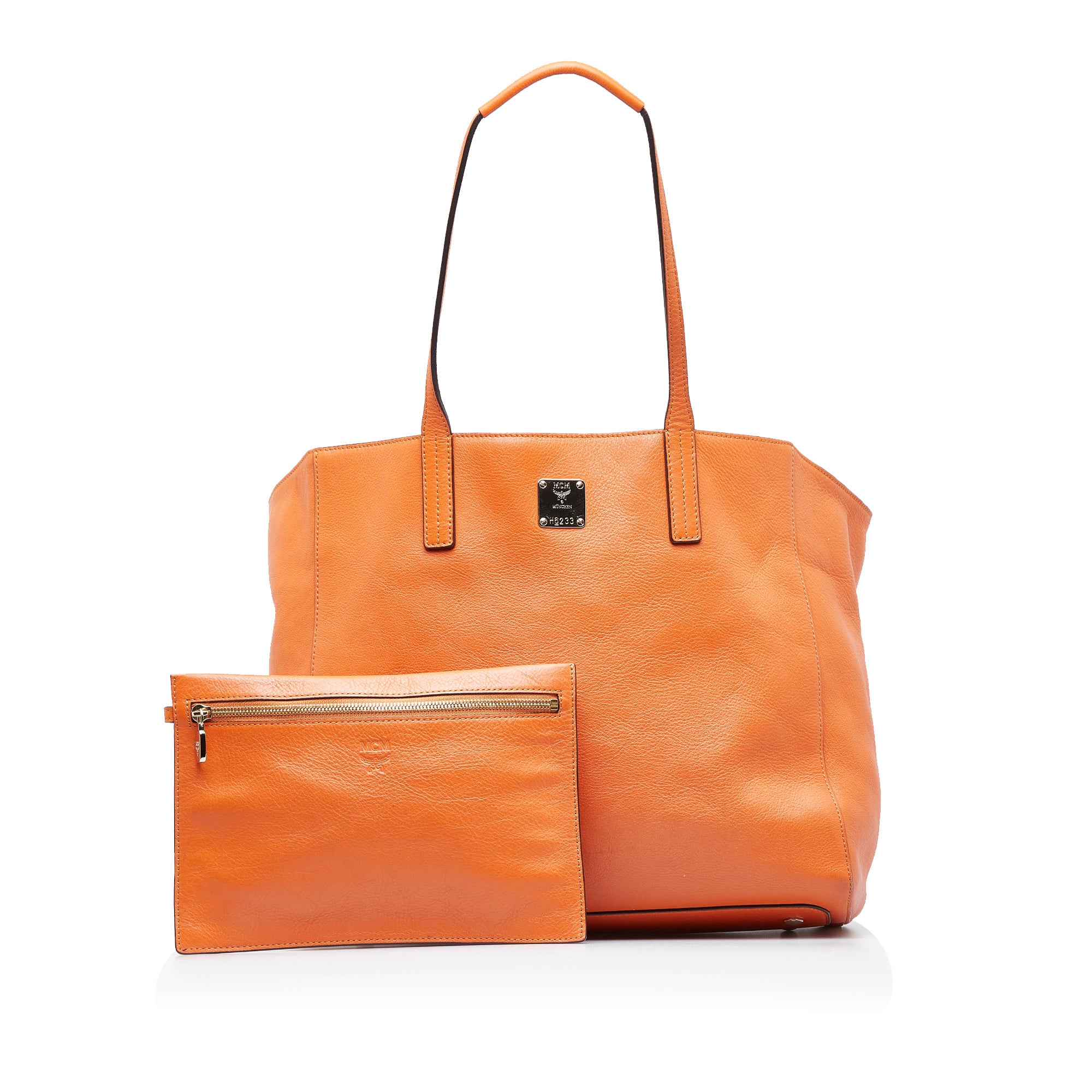 Orange MCM Leather Tote – Designer Revival