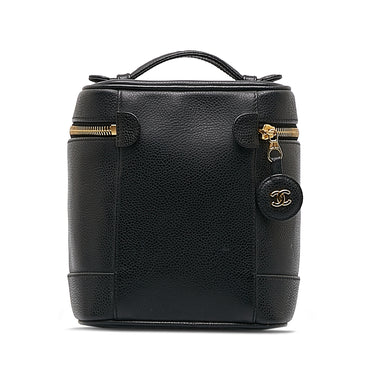 Black Chanel CC Caviar Vanity Bag - Designer Revival