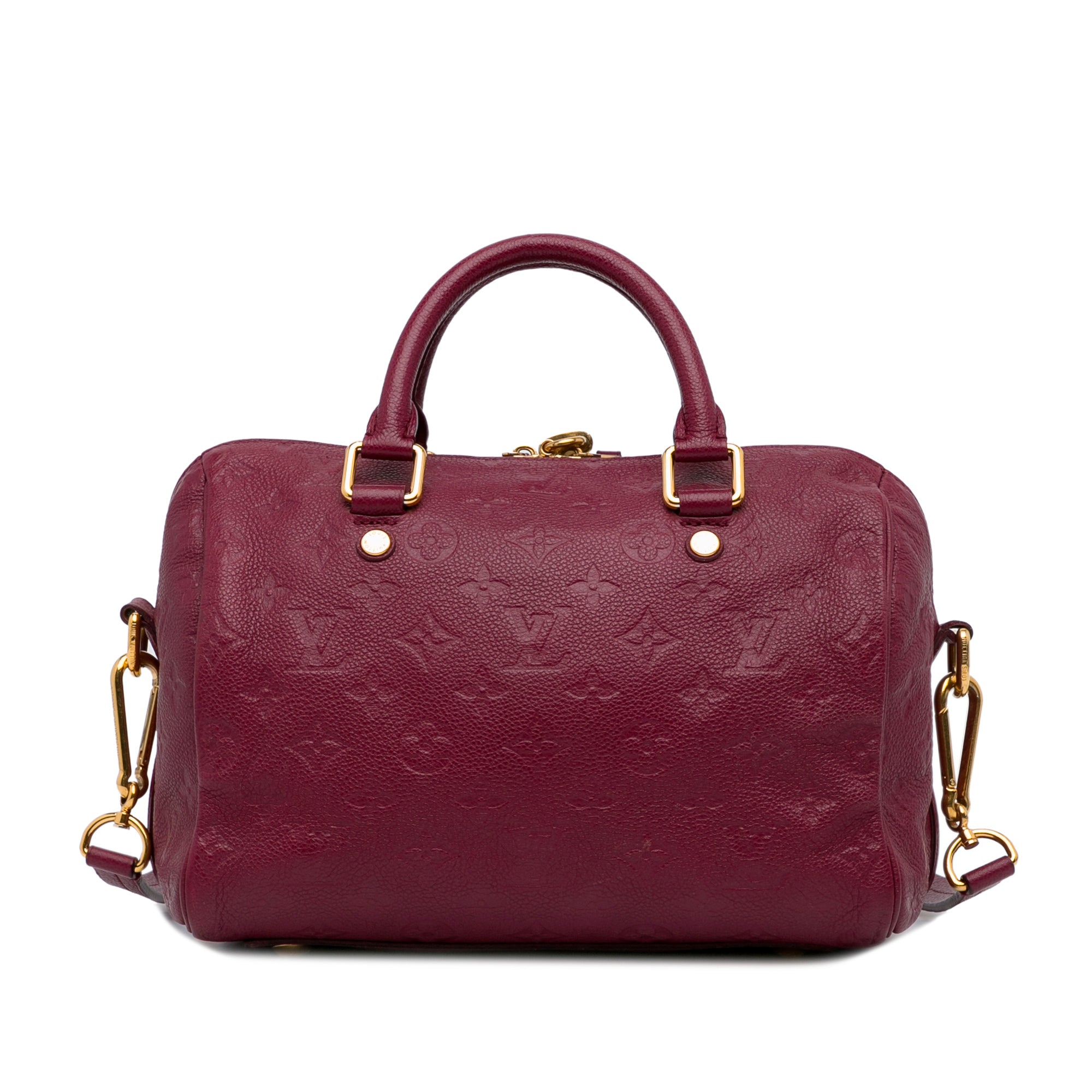 Louis Vuitton, Bags, Louis Vuitton Speedy Bandouliere Bag Monogram Empreinte  Leather 25 Red