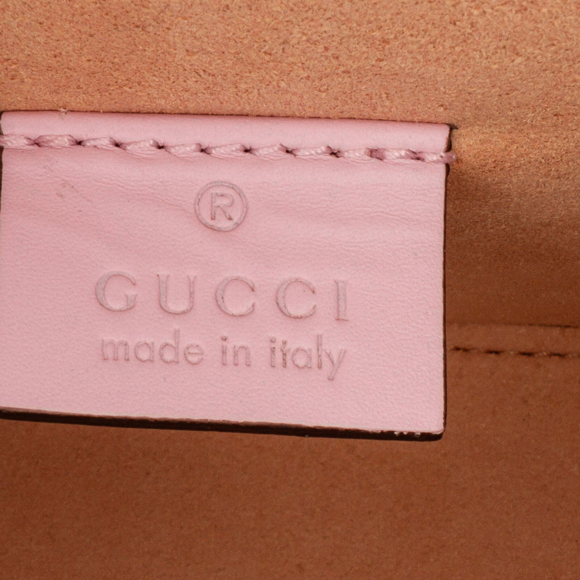 Gucci Les Pommes GG Supreme Bamboo Shoulder Bag