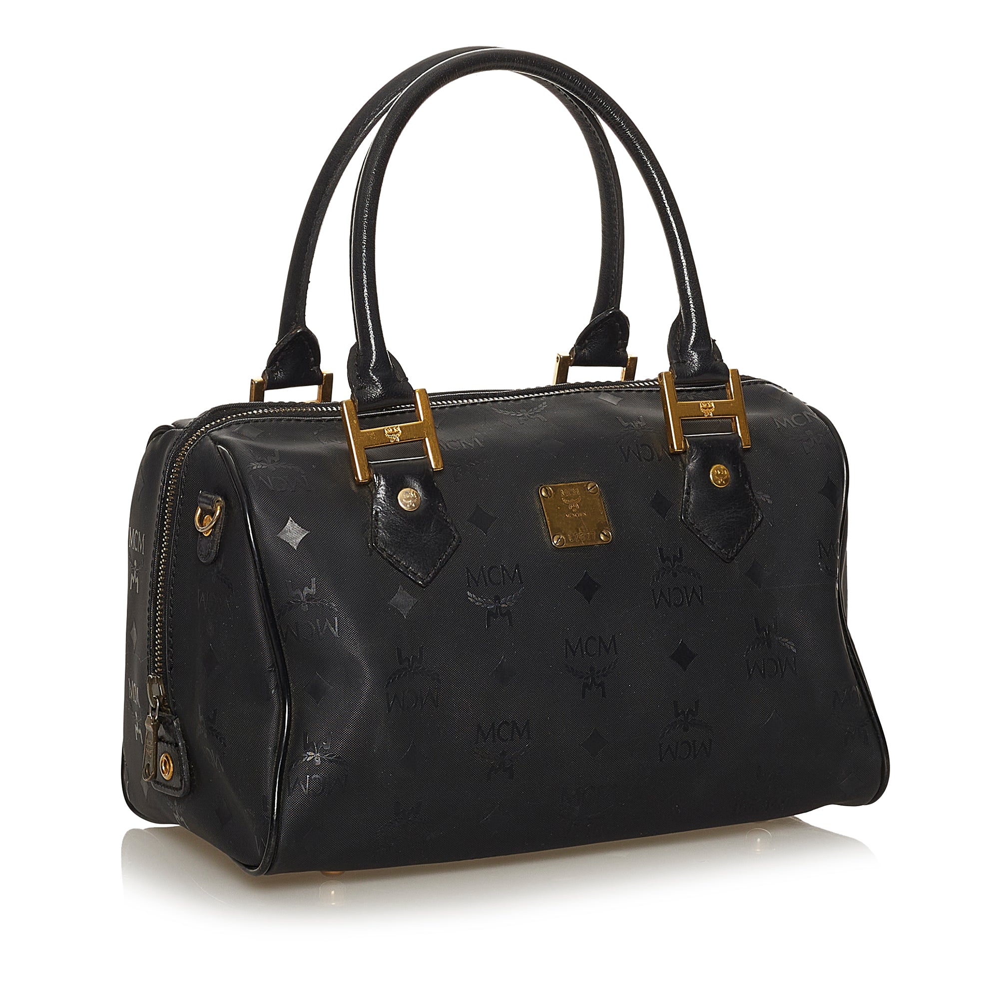 Black MCM Visetos Nylon Boston Bag – Designer Revival